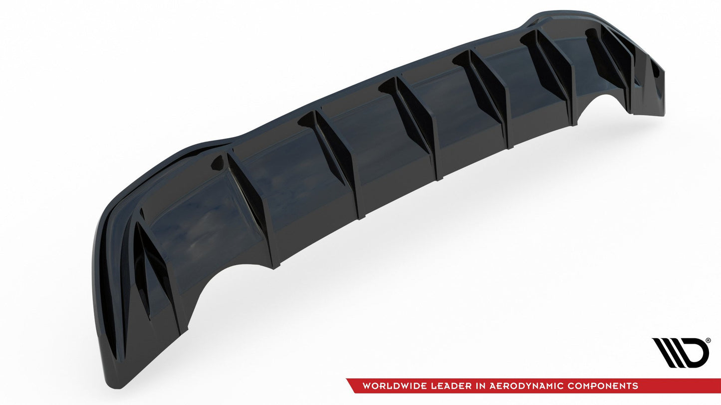 Diffusor Heck Ansatz für VW Golf Mk8 schwarz Hochglanz