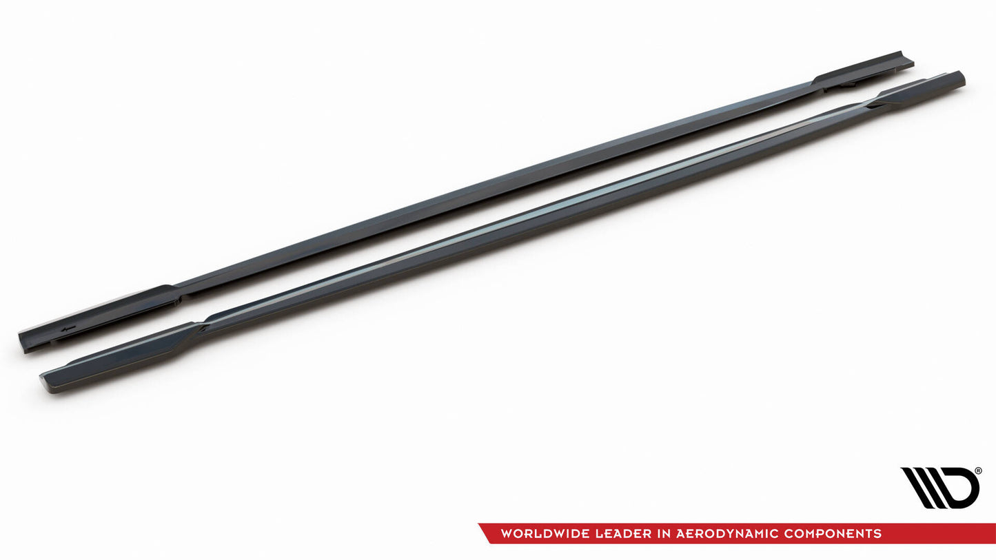 Seitenschweller Ansatz für V.1 für Audi RS6 C8 schwarz Hochglanz