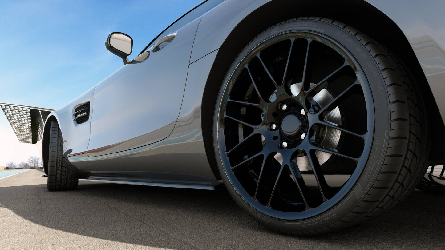 Seitenschweller Ansatz für Mercedes-AMG GT / GT S C190 Facelift schwarz Hochglanz
