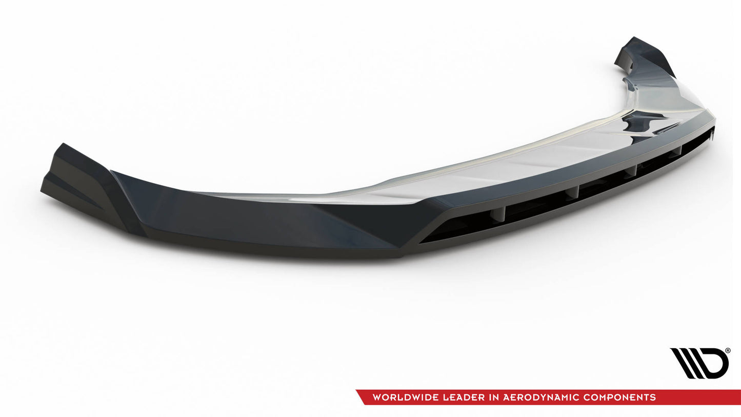 Front Ansatz V.2 für Audi Q4 e-tron Sportback S-line Mk1 schwarz Hochglanz