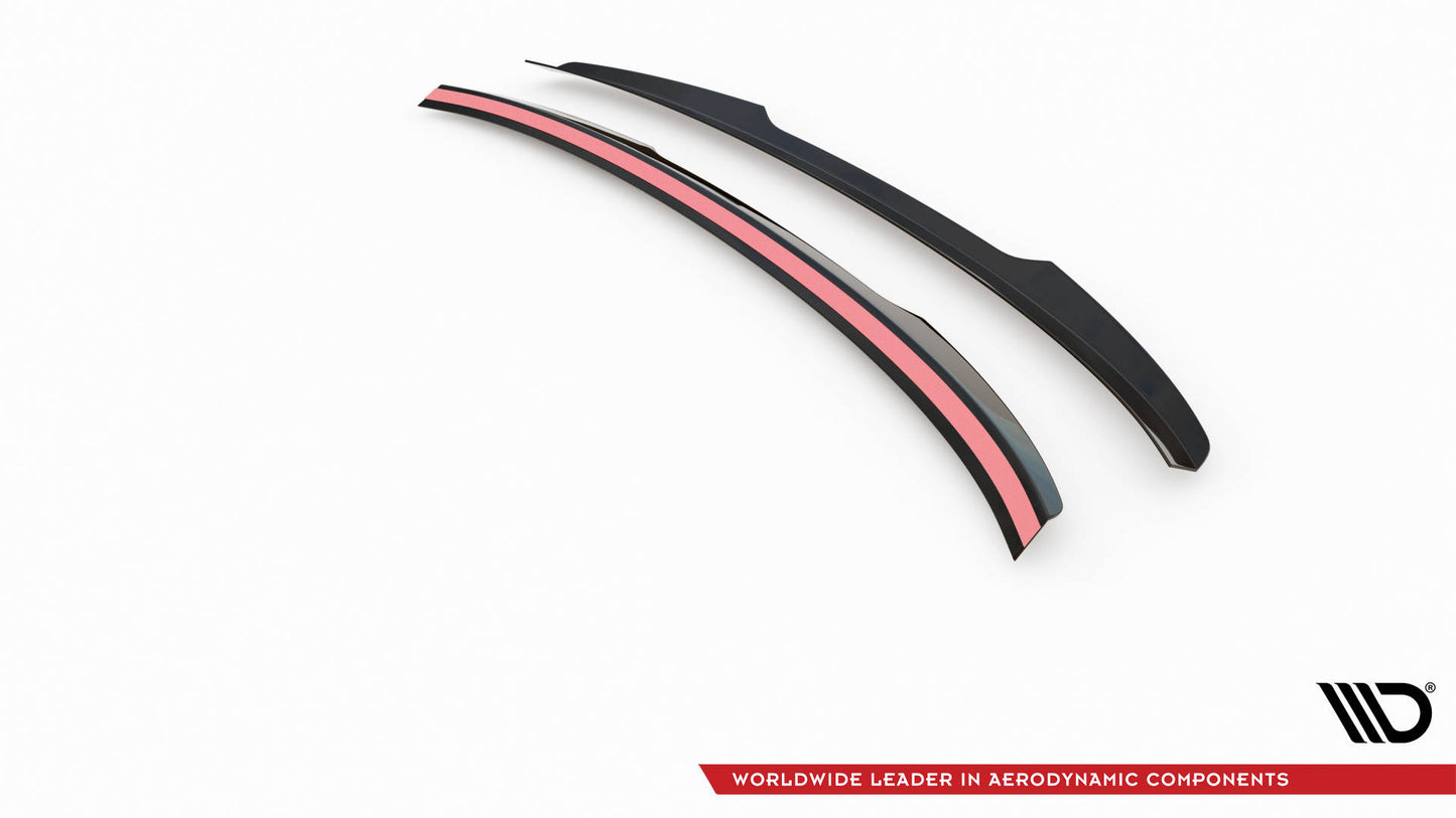 Spoiler CAP V.1 für Audi S4 / A4 Standard / S-Line / Competition Limousine B9 / B9 Facelift schwarz Hochglanz