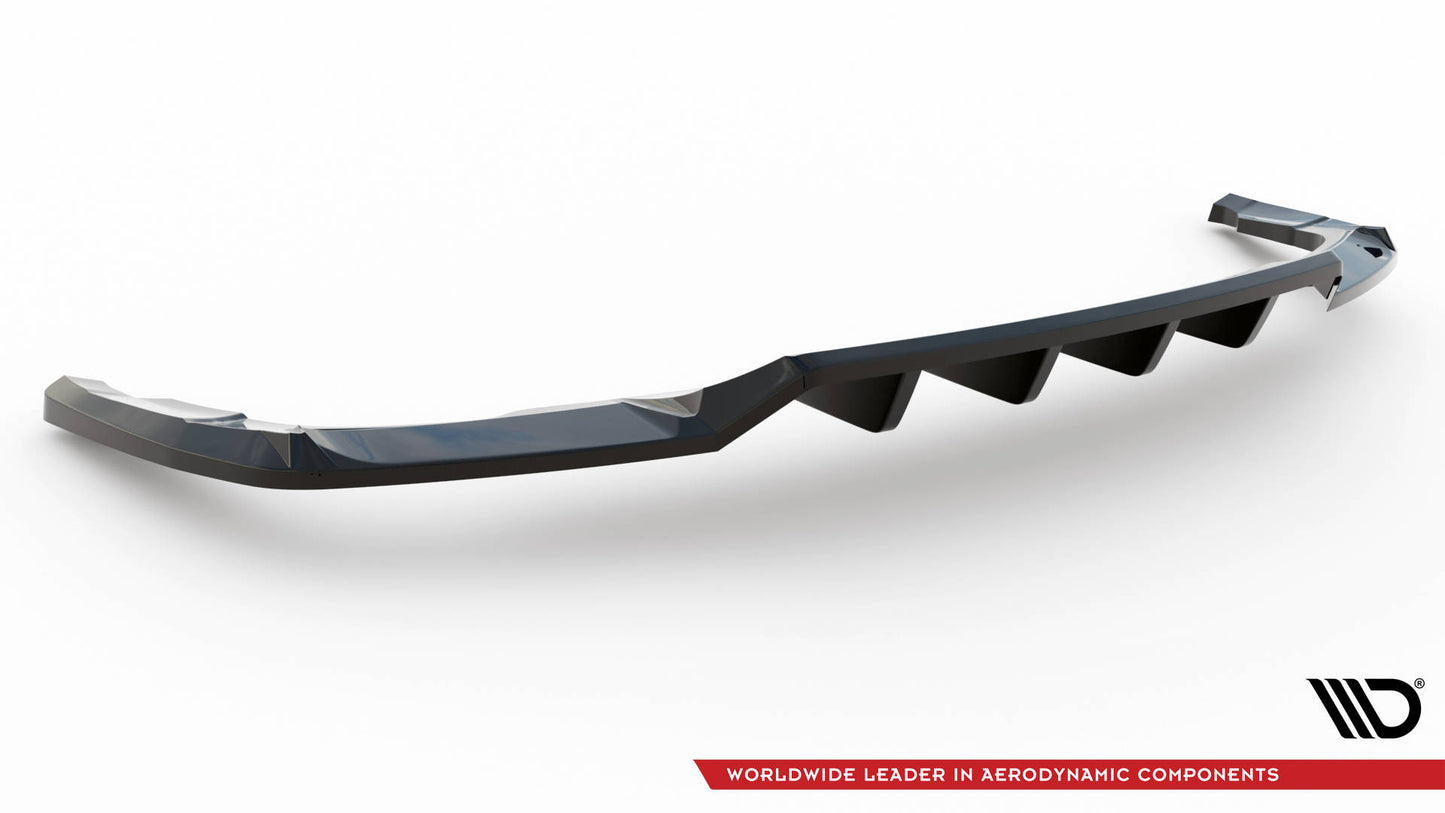 Mittlerer Cup Diffusor DTM Look Heck Ansatz für Audi Q5 S-Line SUV Mk2 Facelift schwarz Hochglanz
