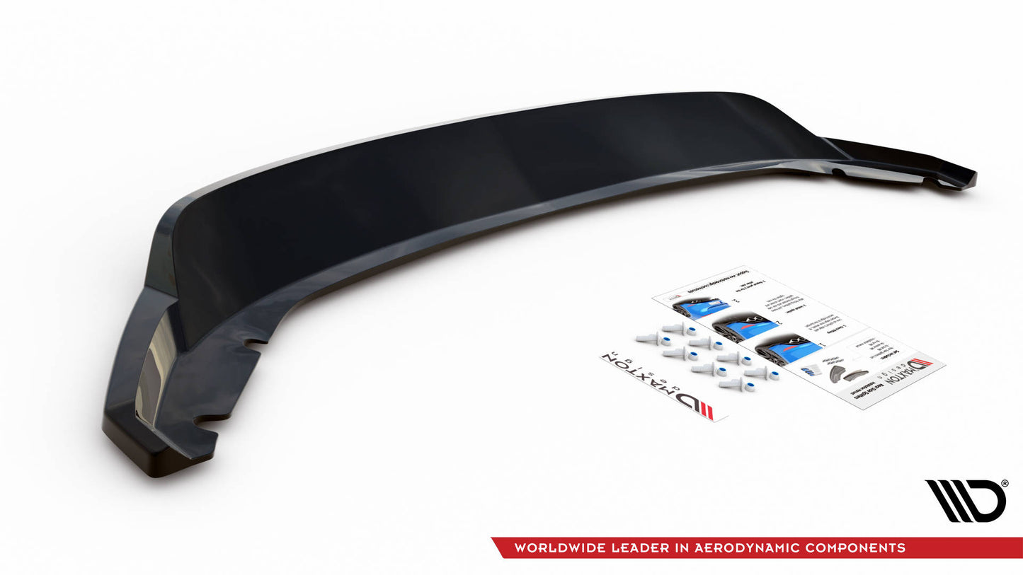 Mittlerer Cup Diffusor DTM Look Heck Ansatz für Seat Leon Hatchback Mk3 schwarz Hochglanz
