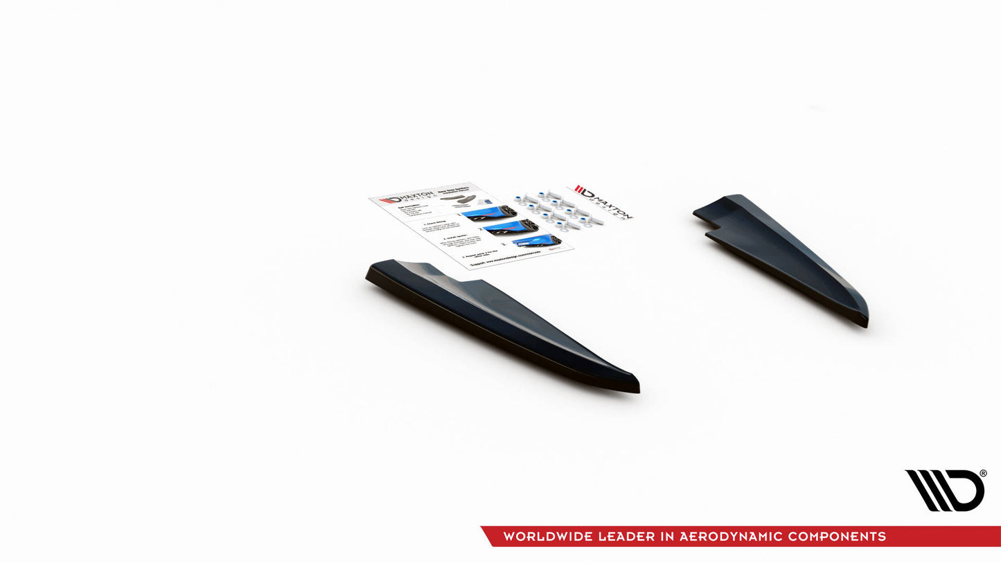 Heck Ansatz Flaps Diffusor für Maserati Ghibli Mk3 schwarz Hochglanz