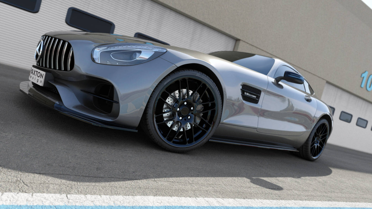 Seitenschweller Ansatz für Mercedes-AMG GT / GT S C190 Facelift schwarz Hochglanz