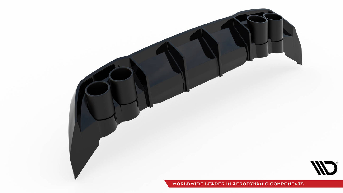 Diffusor Heck Ansatz + Endrohre für Seat Leon FR Hatchback Mk4