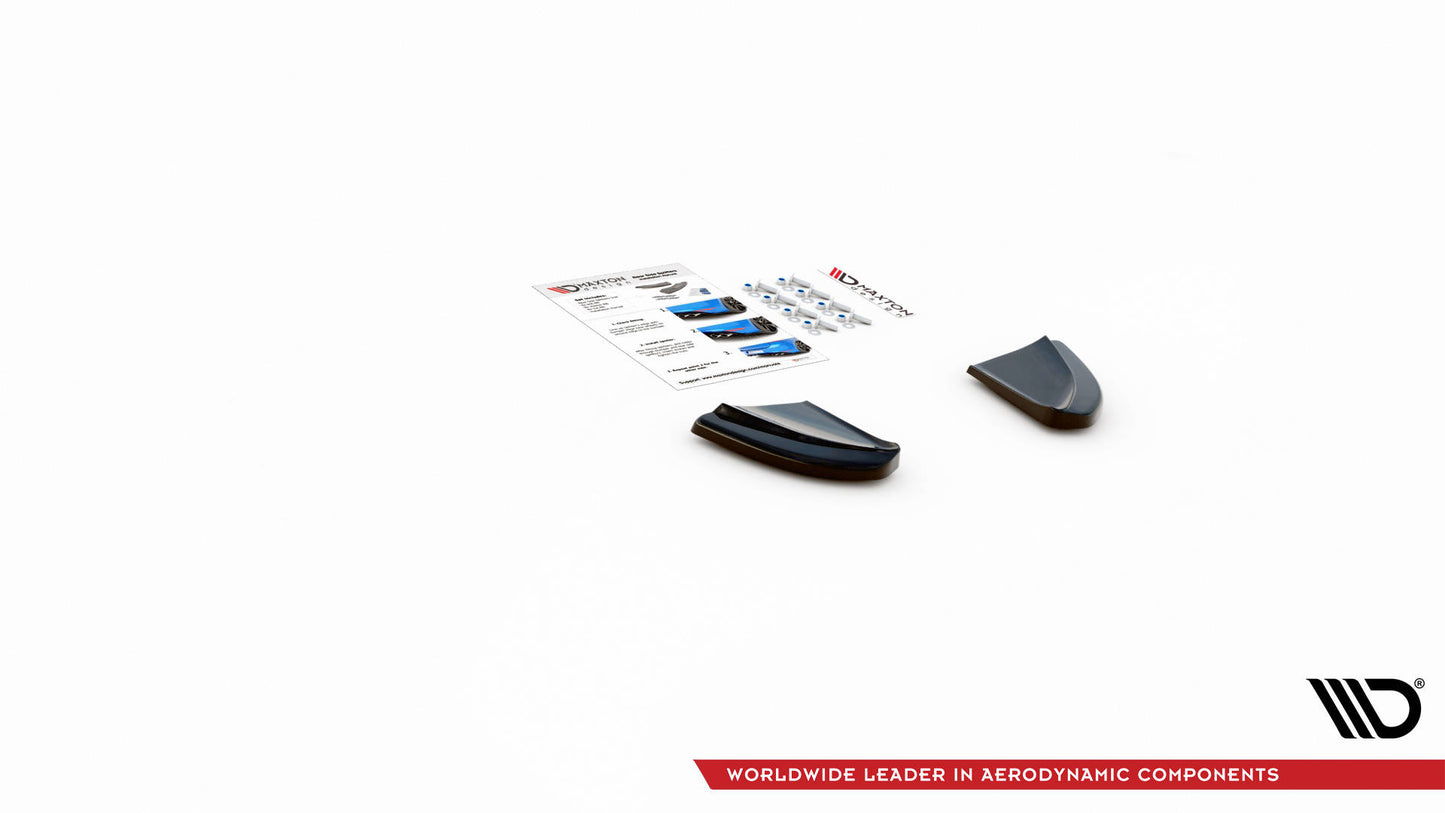 Heck Ansatz Flaps Diffusor für Abarth 595 Mk1 Facelift schwarz Hochglanz