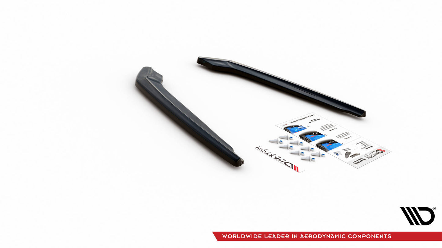 Heck Ansatz Flaps Diffusor für BMW M5 F90 schwarz Hochglanz