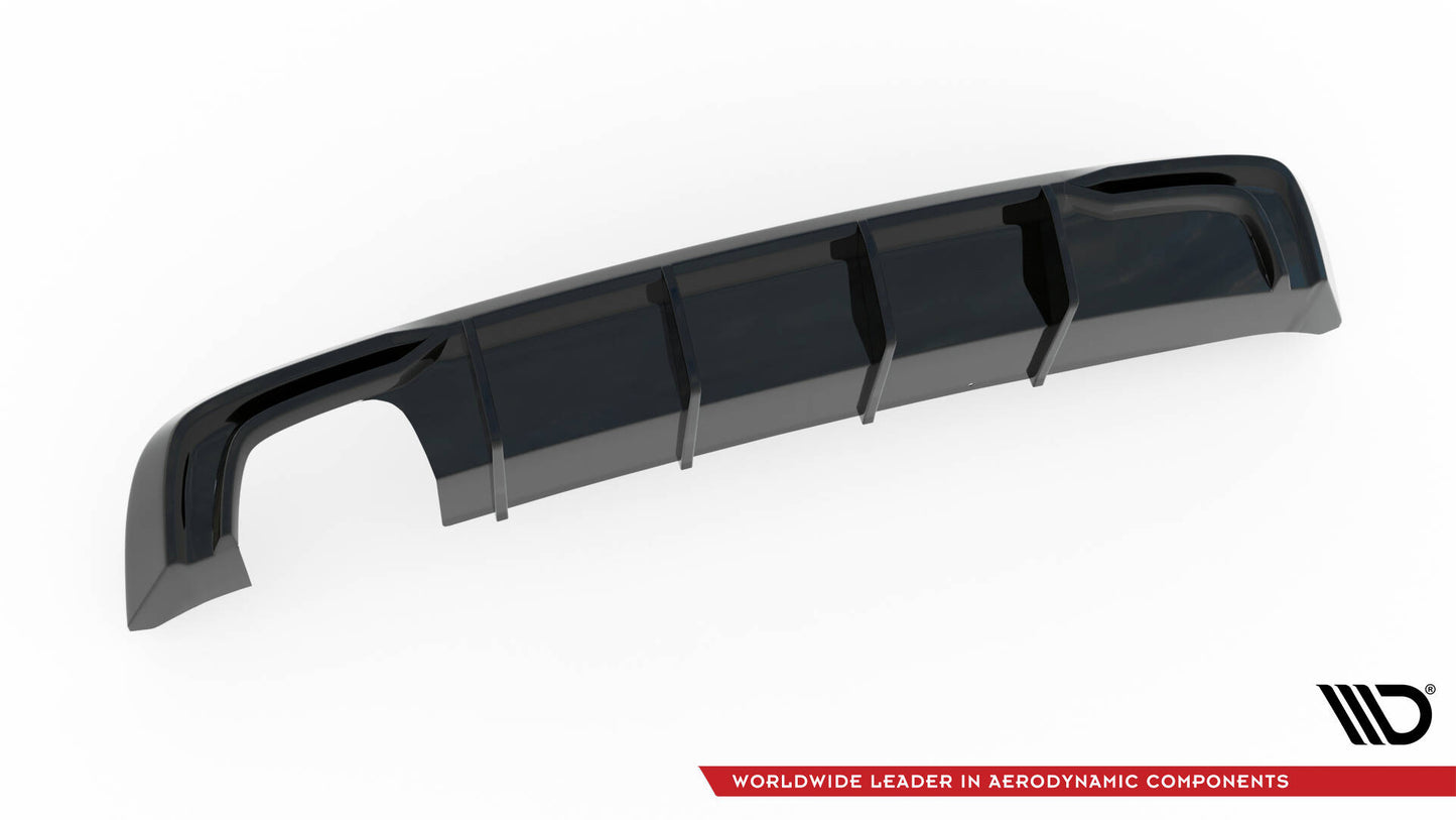 Diffusor Heck Ansatz für Audi A3 Sportback 8V Facelift (Doppelauspuff li.)