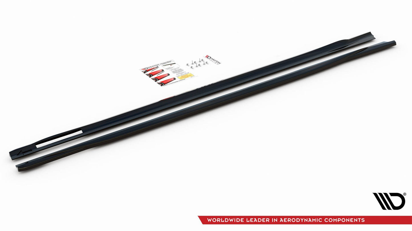 Seitenschweller Ansatz für V.3 für BMW 4er M-Paket / M440i G22 / G23 / G22 Facelift / G23 Facelift schwarz Hochglanz