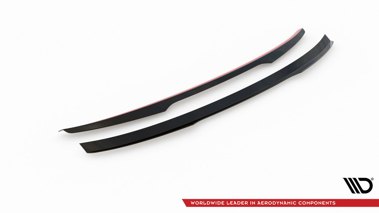 Spoiler CAP V.1 für Audi S4 / A4 Standard / S-Line / Competition Limousine B9 / B9 Facelift schwarz Hochglanz