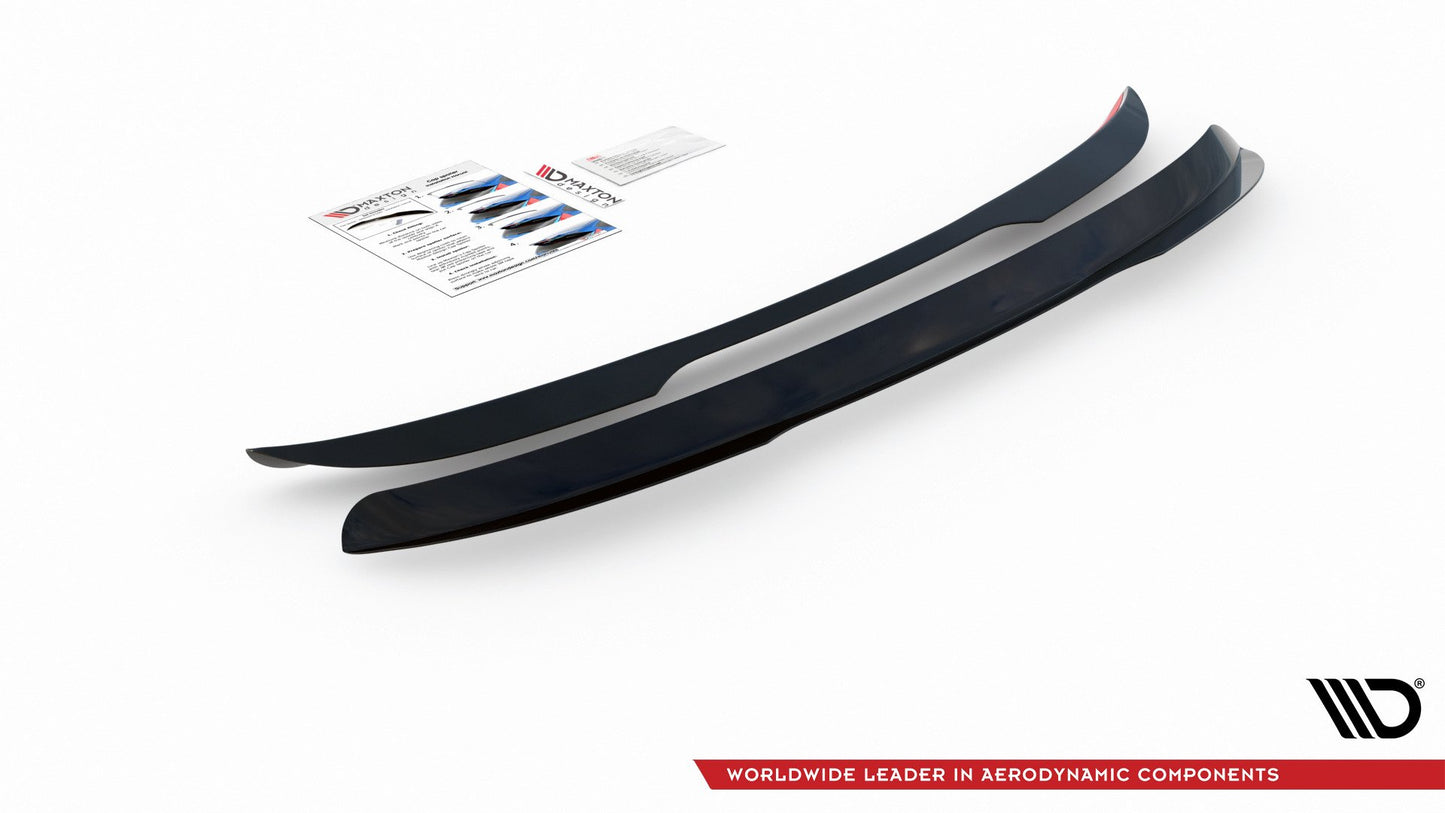 Spoiler CAP für Ford Mondeo Kombi Mk5 Facelift schwarz Hochglanz