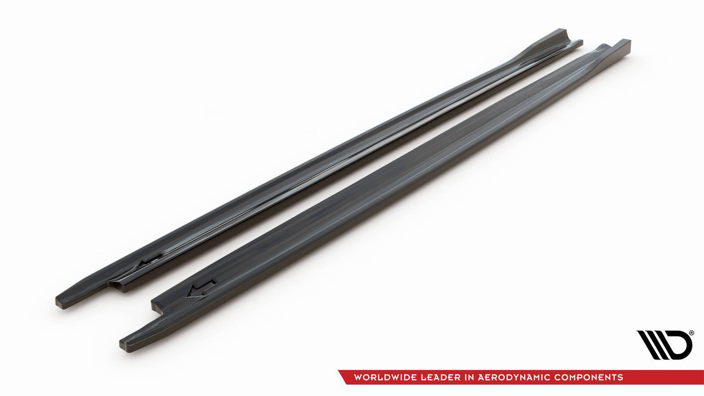 Seitenschweller Ansatz V.2 für Skoda Octavia RS Liftback / Combi Mk4 Facelift schwarz Hochglanz