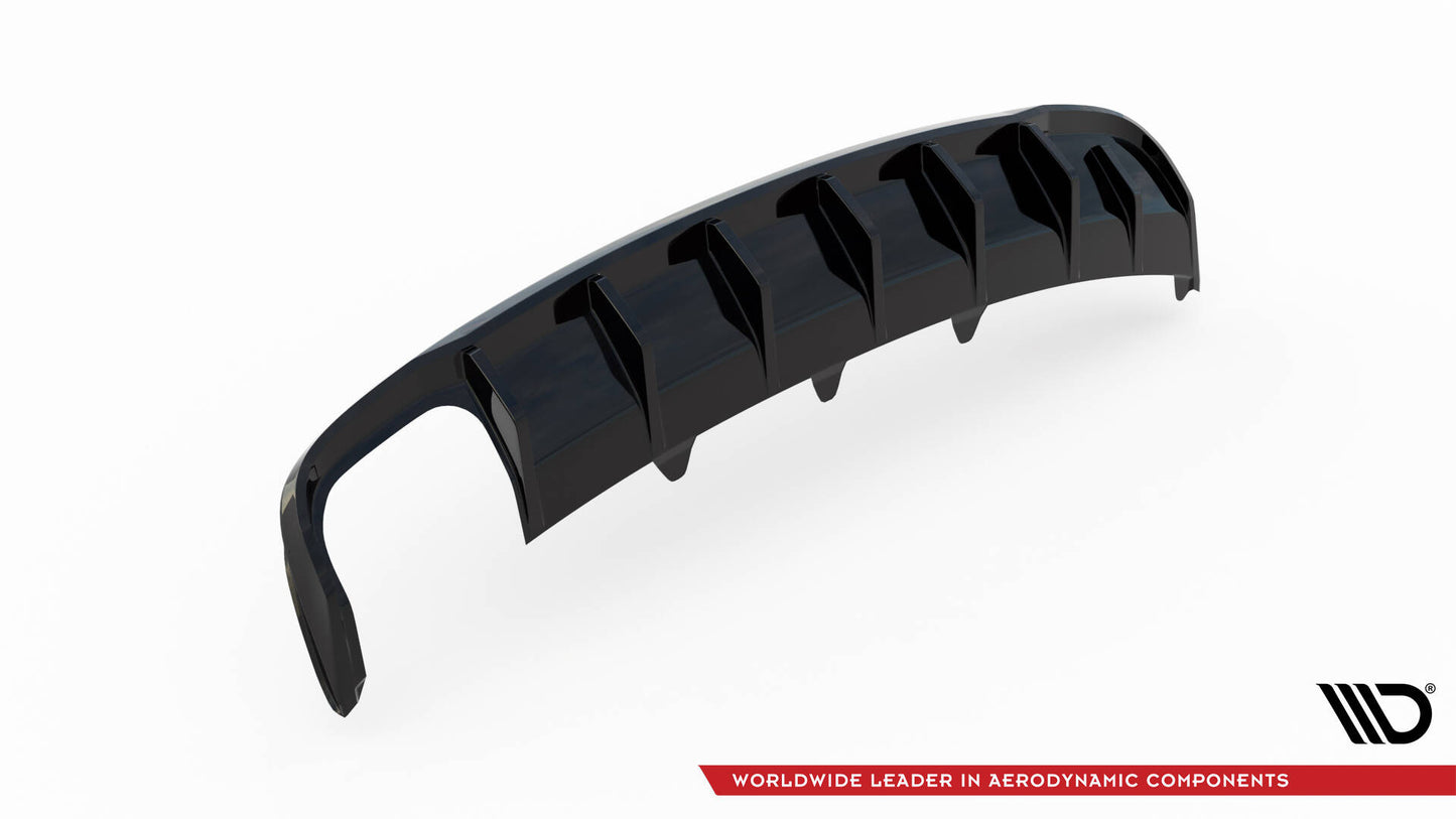 Diffusor Heck Ansatz für Audi A4 B8 Facelift (Doppelauspuff li.)