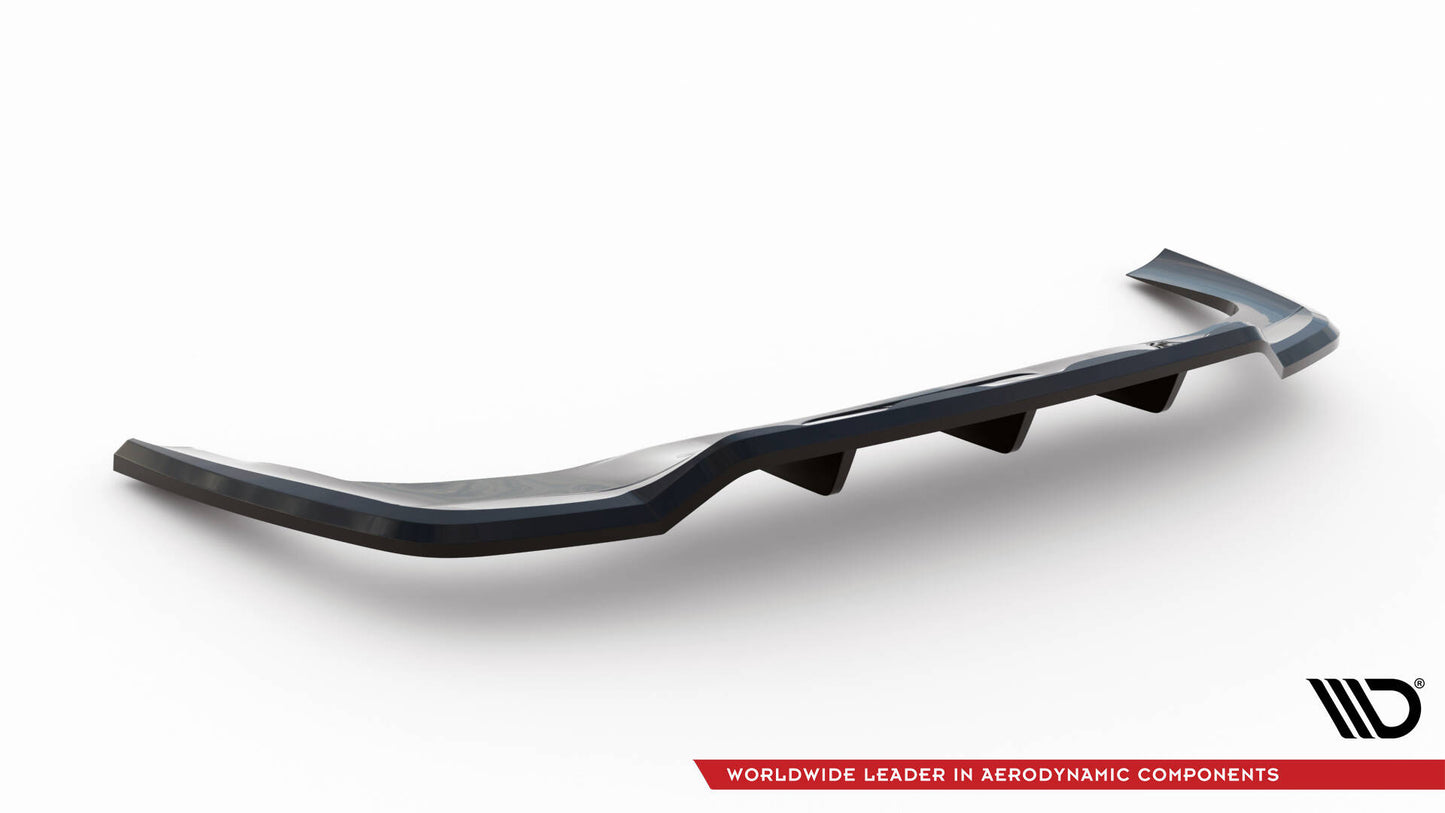 Mittlerer Cup Diffusor DTM Look Heck Ansatz für Mercedes-Benz GLC Coupe AMG-Line C254 schwarz Hochglanz