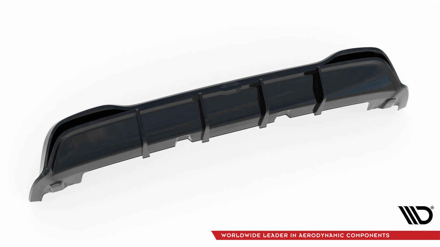 Diffusor Heck Ansatz für VW Golf GTE / R-Line Mk8 / Mk8 Facelift schwarz Hochglanz