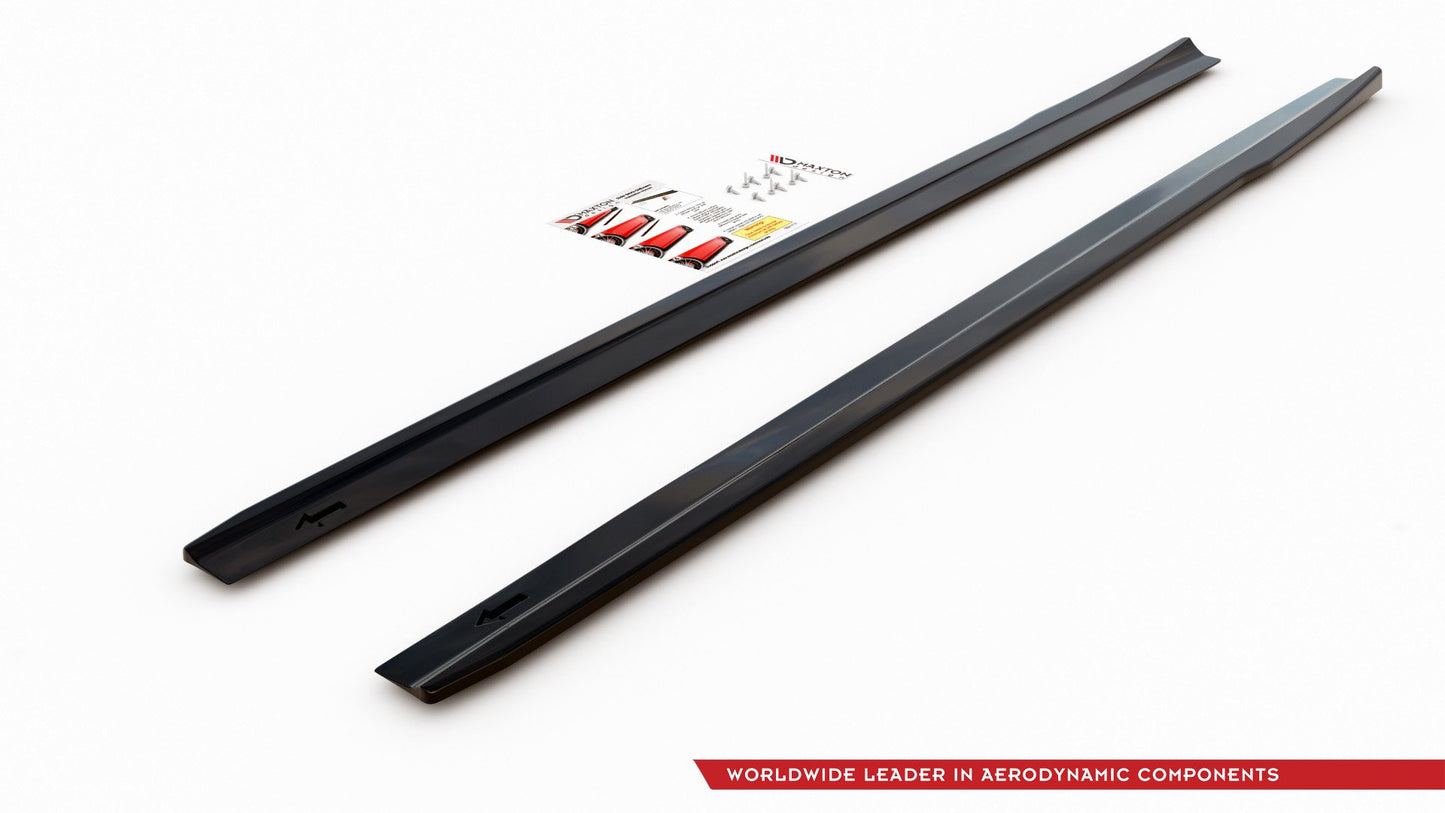 Seitenschweller Ansatz für V.1 für Mercedes A35 AMG / AMG-Line W177 schwarz Hochglanz