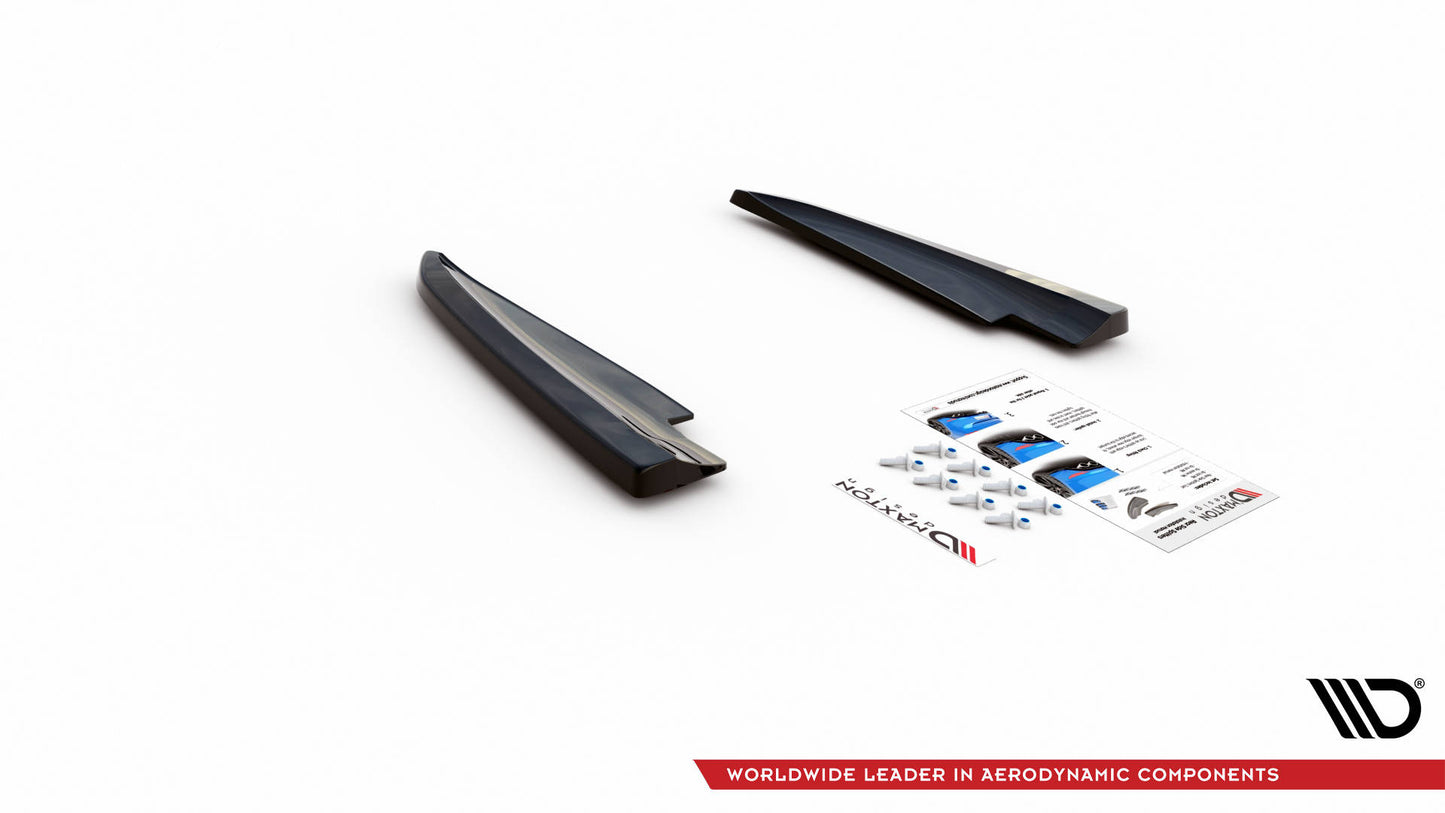 Heck Ansatz Flaps Diffusor für Maserati Ghibli Mk3 schwarz Hochglanz