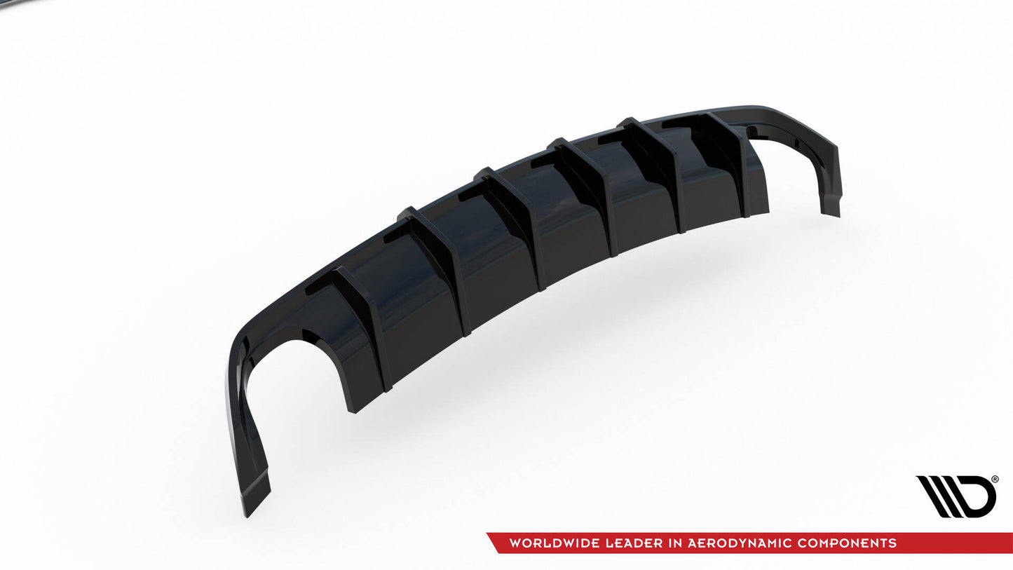 Diffusor Heck Ansatz V.1 für VW Scirocco R Mk3 schwarz Hochglanz