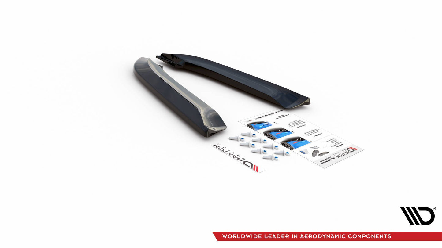 Heck Ansatz Flaps Diffusor V.1 für Audi RS4 Limousine B7 schwarz Hochglanz