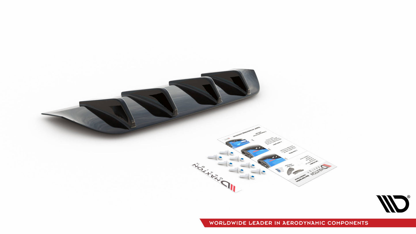 Diffusor Heck Ansatz für Mercedes-Benz GLC Coupe AMG-Line C253 Facelift schwarz Hochglanz
