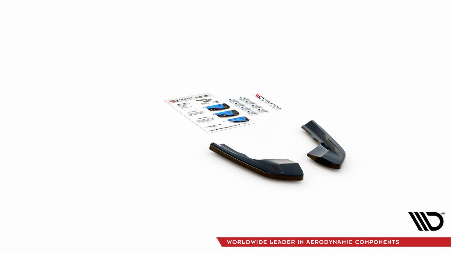 Heck Ansatz Flaps Diffusor V.1 für VW Golf R Mk8 Facelift schwarz Hochglanz