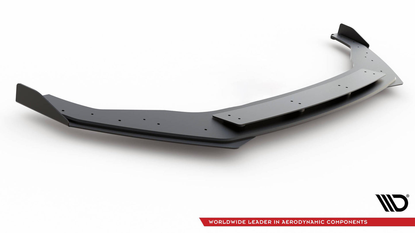 Street Pro Front Ansatz für + Flaps für VW Golf R / R-Line Mk7 Facelift schwarz Hochglanz