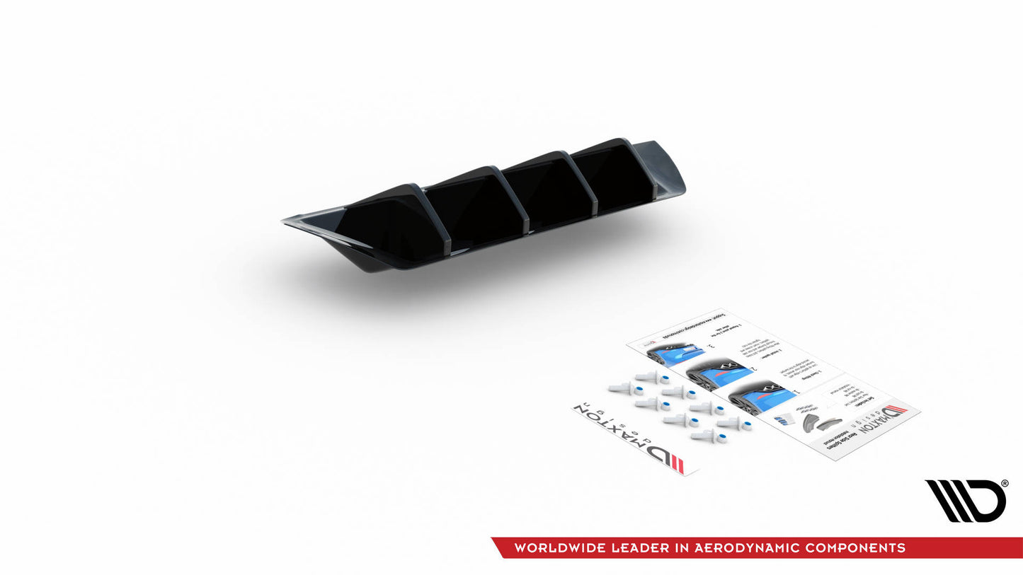 Diffusor Heck Ansatz für Seat Ibiza FR/ Standard Mk5 schwarz Hochglanz