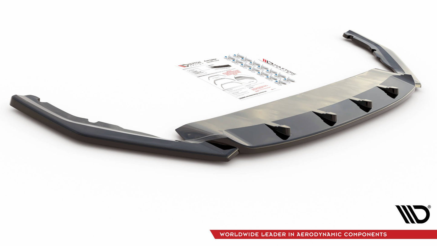 Front Ansatz V.3 für Skoda Octavia RS Mk4 schwarz Hochglanz