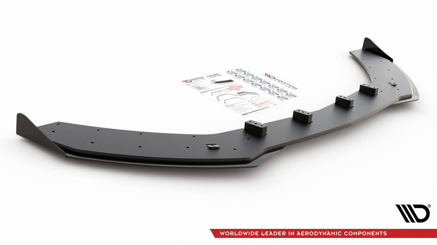 Street Pro Front Ansatz für + Flaps für Mercedes-AMG C43 Coupe C205 schwarz Hochglanz