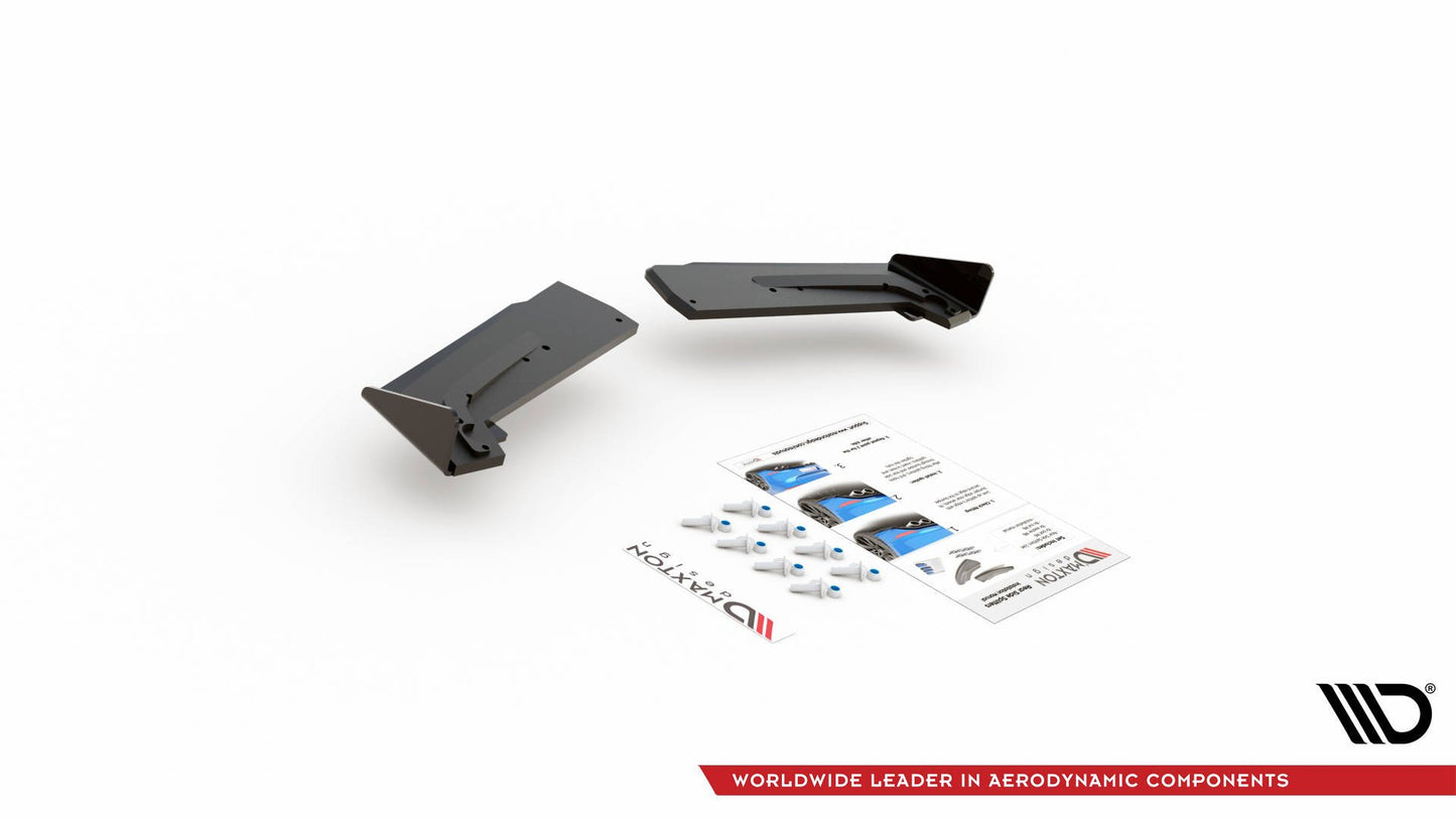 Street Pro Heck Ansatz Flaps Diffusor +Flaps für Toyota GR Yaris Mk4 schwarz Hochglanz