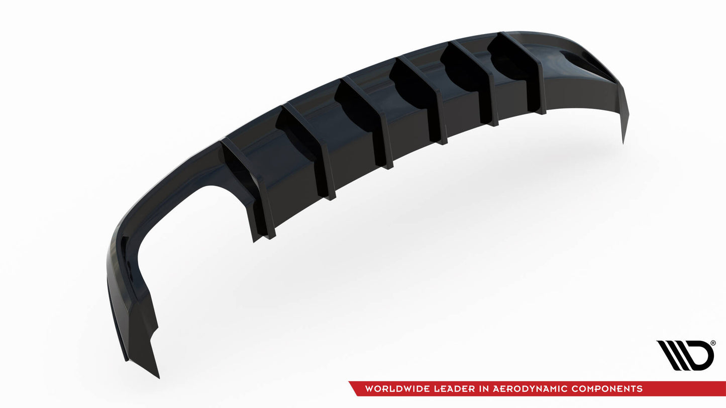Diffusor Heck Ansatz für Audi A5 S-Line Coupe / Sportback 8T Facelift (Doppelauspuff li.)
