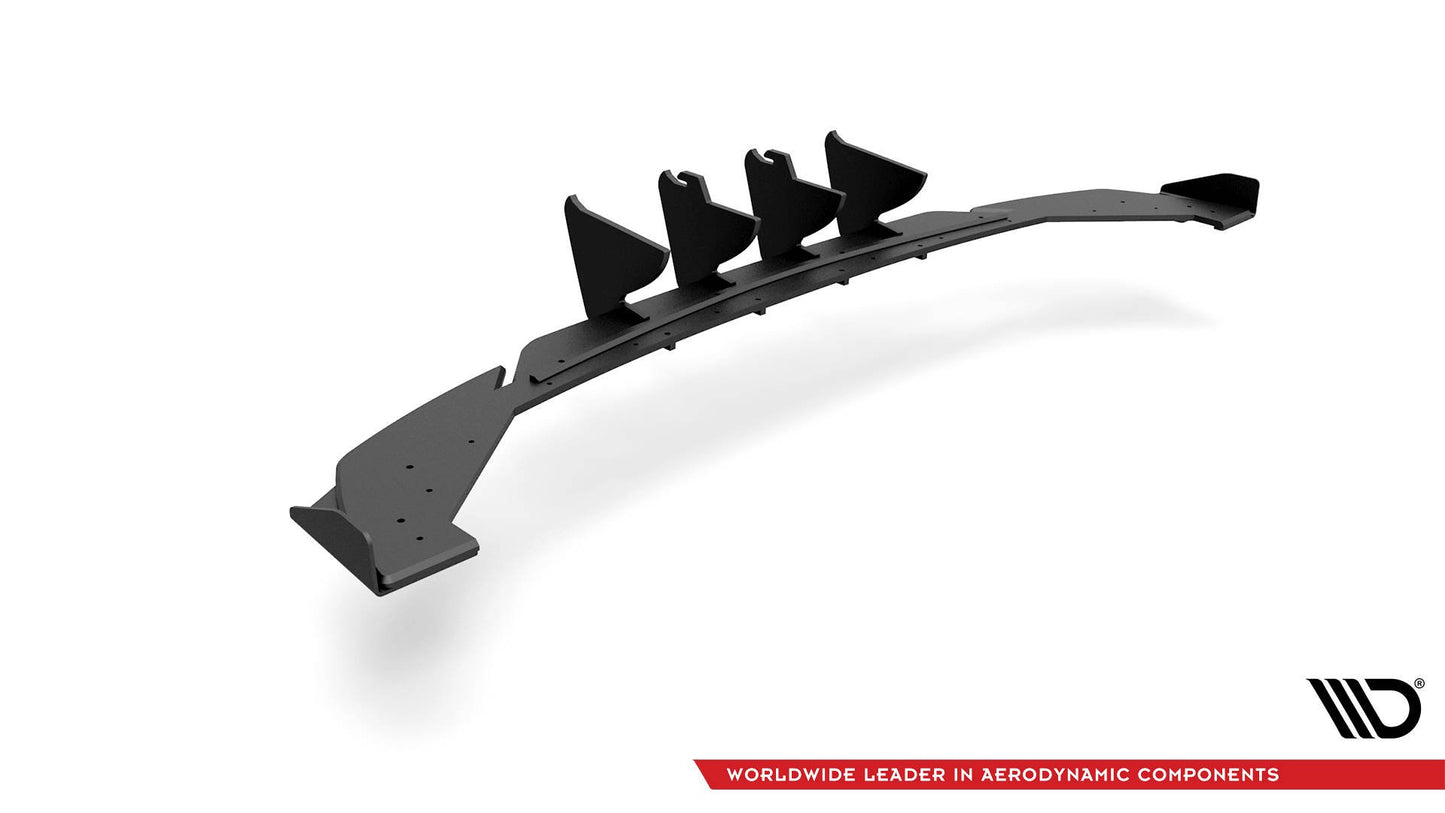 Street Pro Diffusor Heck Ansatz +Flaps für Seat Leon FR Hatchback Mk4 schwarz Hochglanz