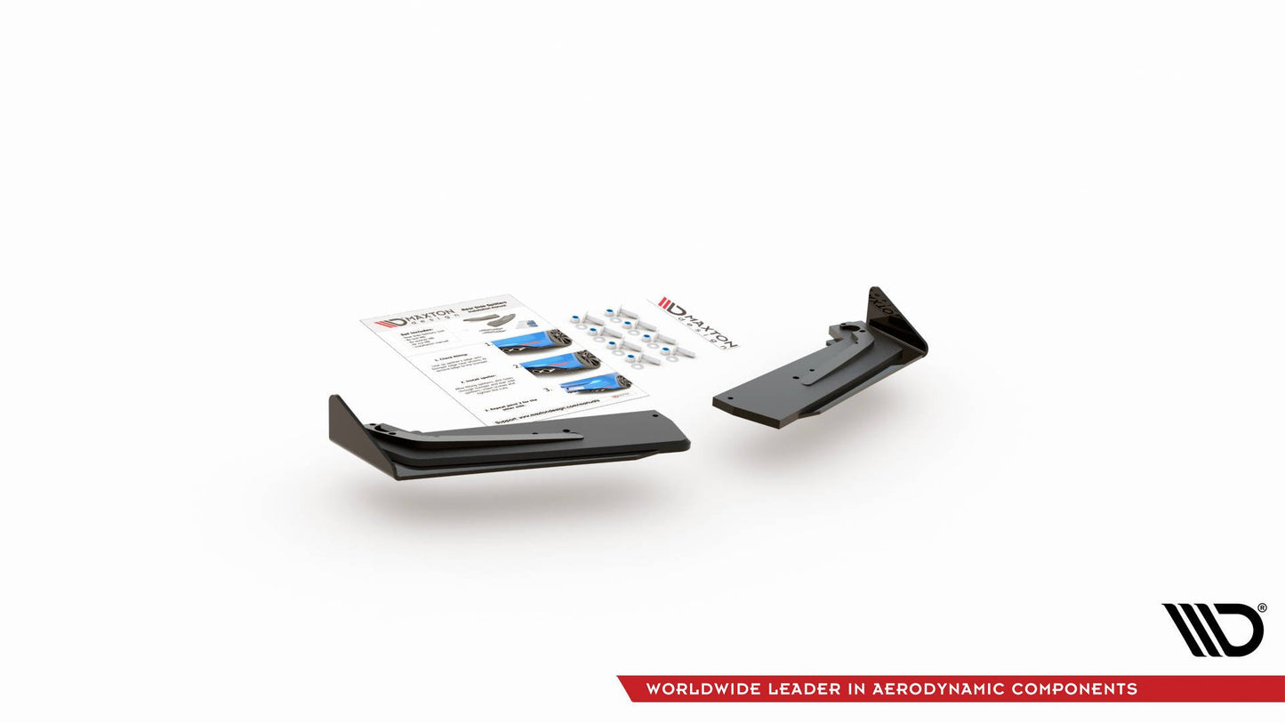 Street Pro Heck Ansatz Flaps Diffusor +Flaps für Toyota GR Yaris Mk4 schwarz Hochglanz