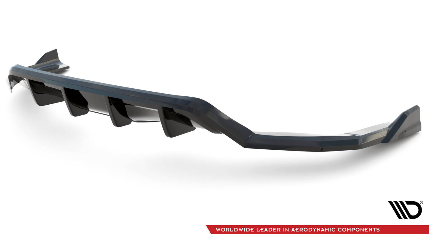 Mittlerer Cup Diffusor DTM Look Heck Ansatz für BMW X6 M-Paket F16 schwarz Hochglanz
