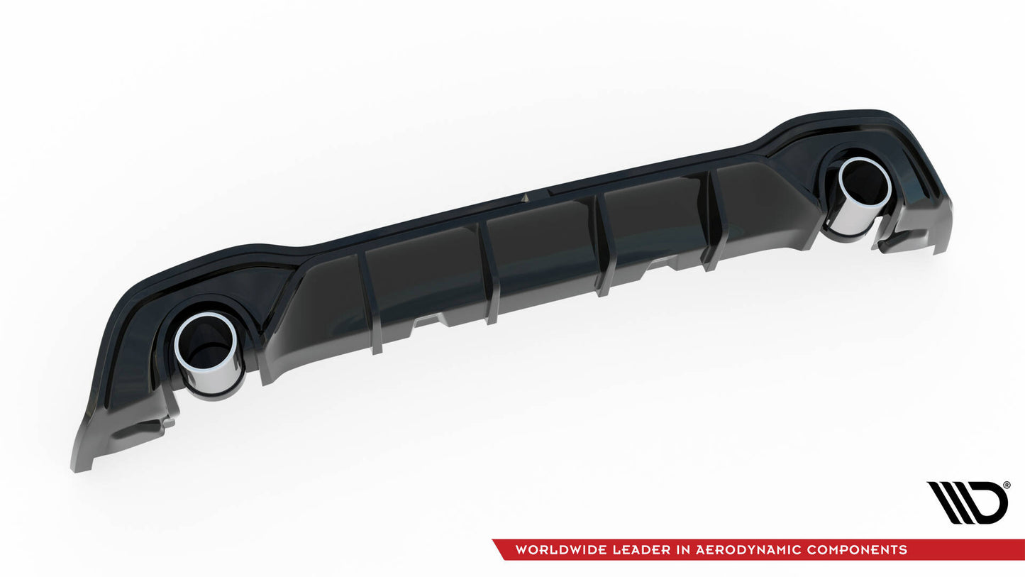 Diffusor Heck Ansatz + Endrohre für VW Golf GTE / R-Line Mk8 / Mk8 Facelift