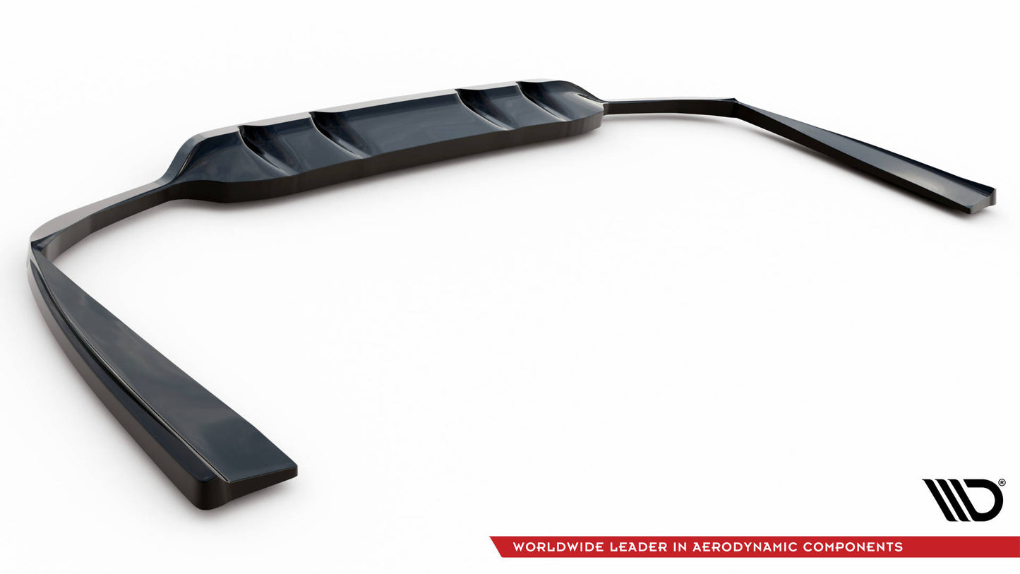 Mittlerer Cup Diffusor DTM Look Heck Ansatz für Mercedes-Benz C AMG-Line W205 Facelift schwarz Hochglanz