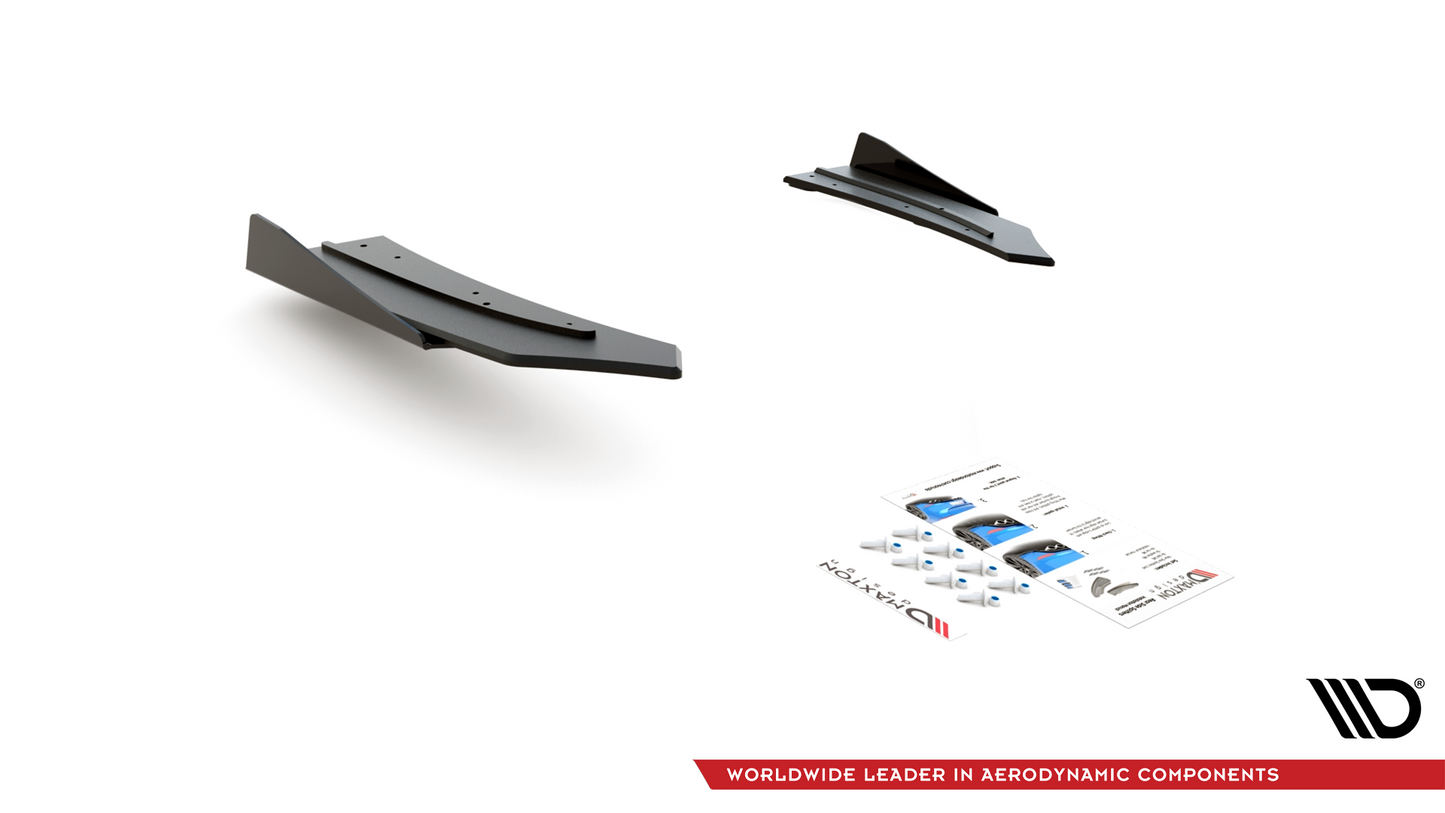 Street Pro Heck Ansatz Flaps Diffusor + Flaps für Mercedes-AMG C43 Coupe C205 schwarz Hochglanz