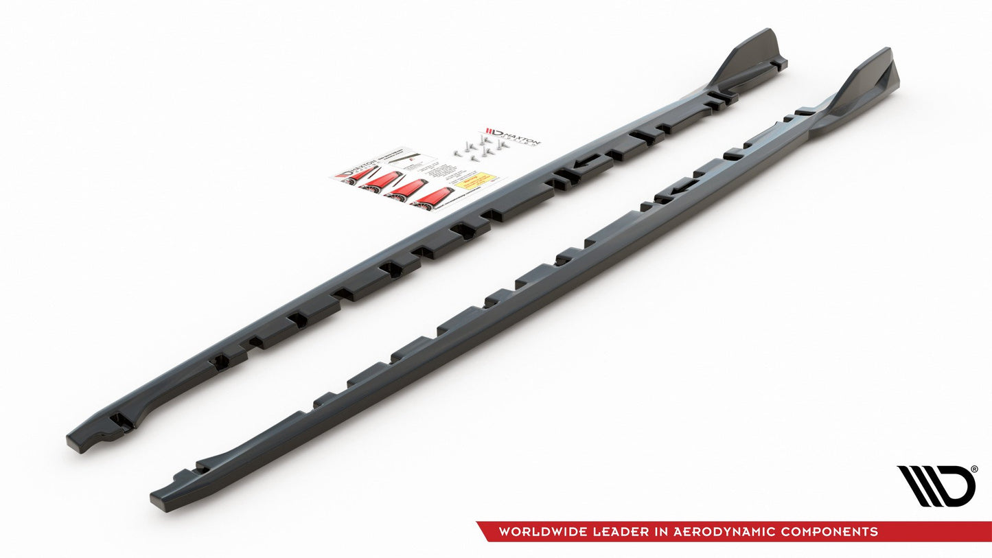 Seitenschweller Ansatz für V.3 für BMW 1er M-Paket/ M135i / 128ti F40 schwarz Hochglanz
