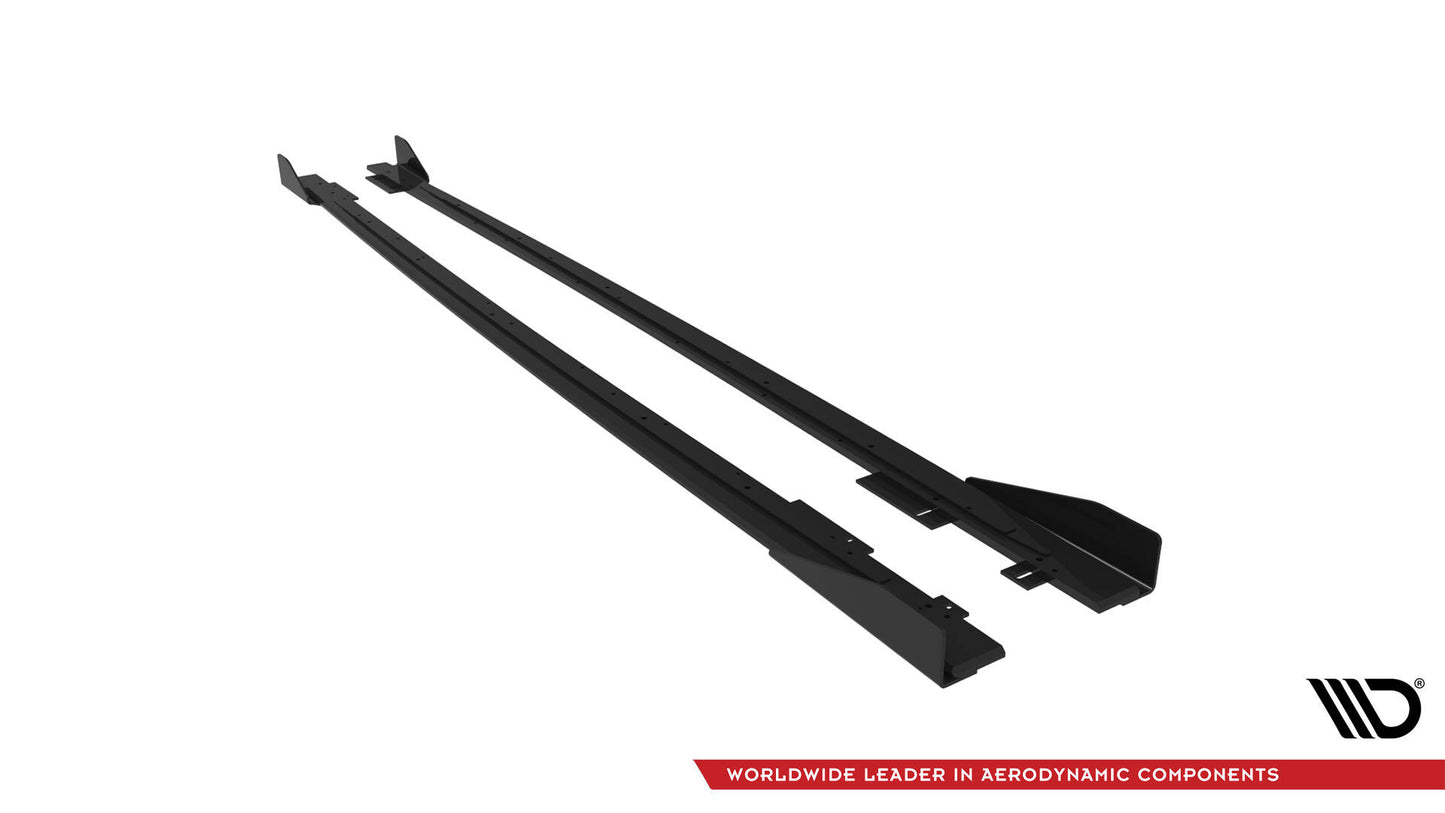 Street Pro Seitenschweller Ansatz für V.1 + Flaps für Audi RS3 Limousine 8V Facelift schwarz Hochglanz