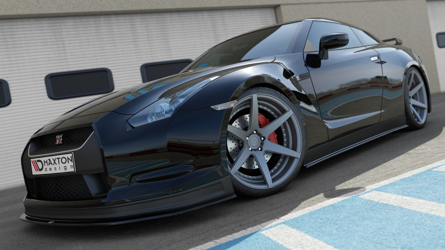 Seitenschweller Ansatz für NISSAN GT-R vor Facelift COUPE (R35-SERIES) schwarz Hochglanz
