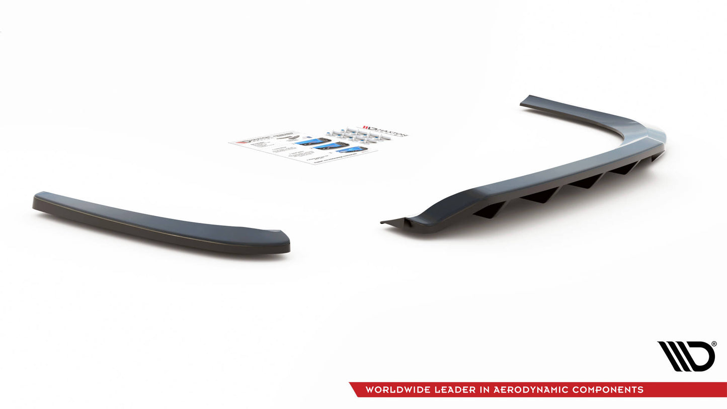 Mittlerer Cup Diffusor DTM Look Heck Ansatz für VW Passat CC schwarz Hochglanz