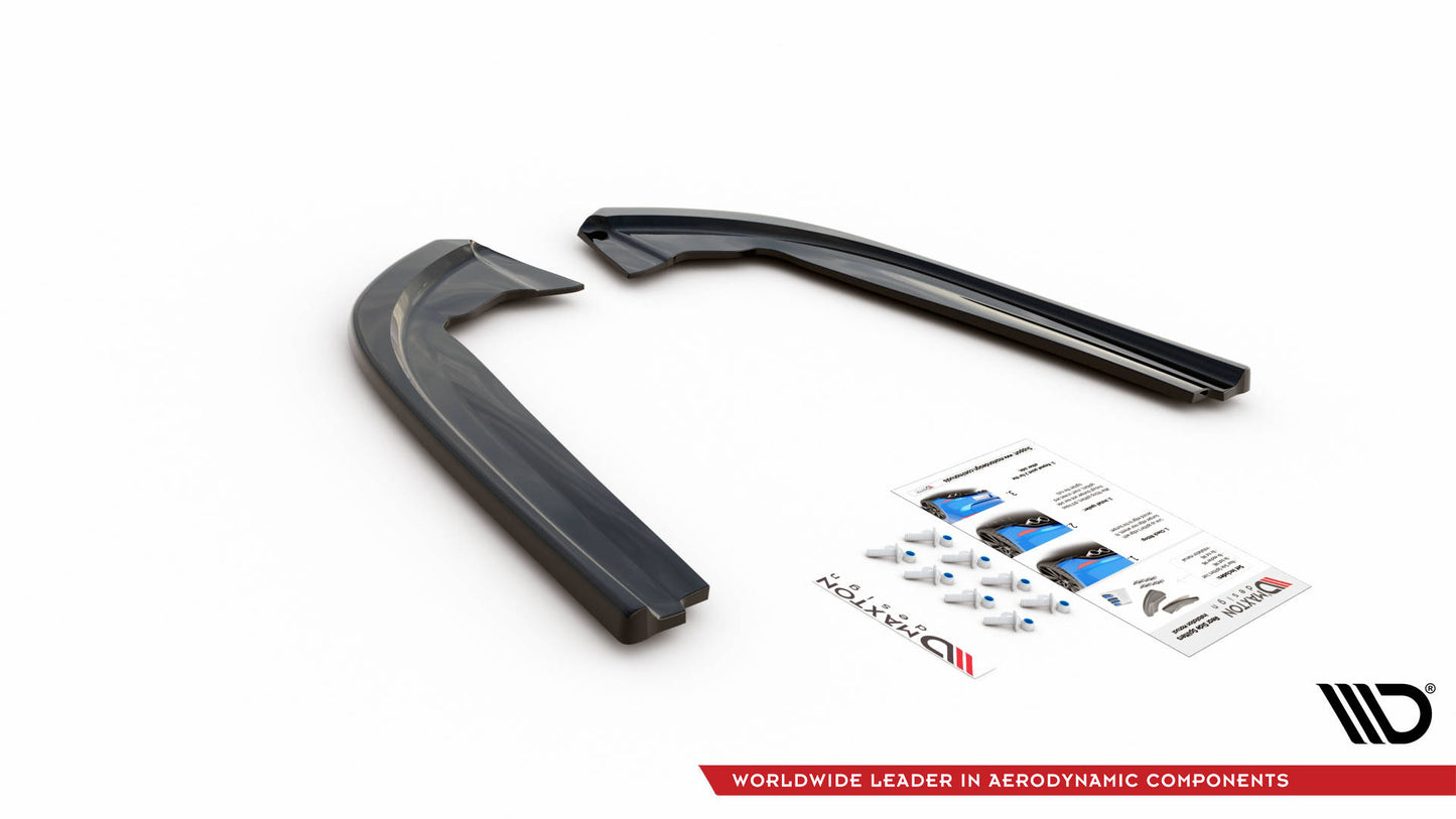 Heck Ansatz Flaps Diffusor V.1 für Ford Mondeo ST-Line Mk5 Facelift schwarz Hochglanz