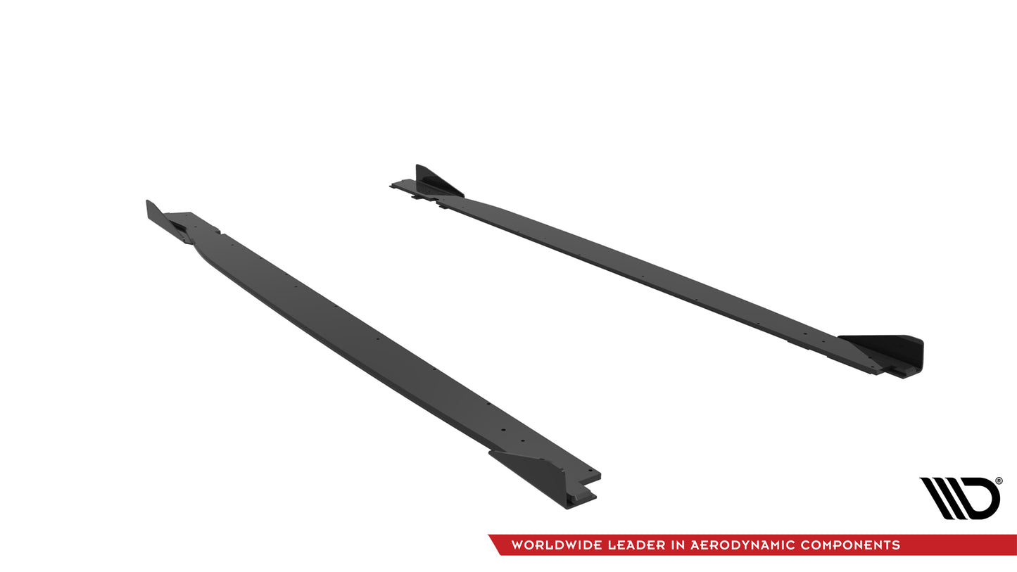 Street Pro Seitenschweller Ansatz für V.1 + Flaps für Subaru BRZ Mk2 schwarz Hochglanz