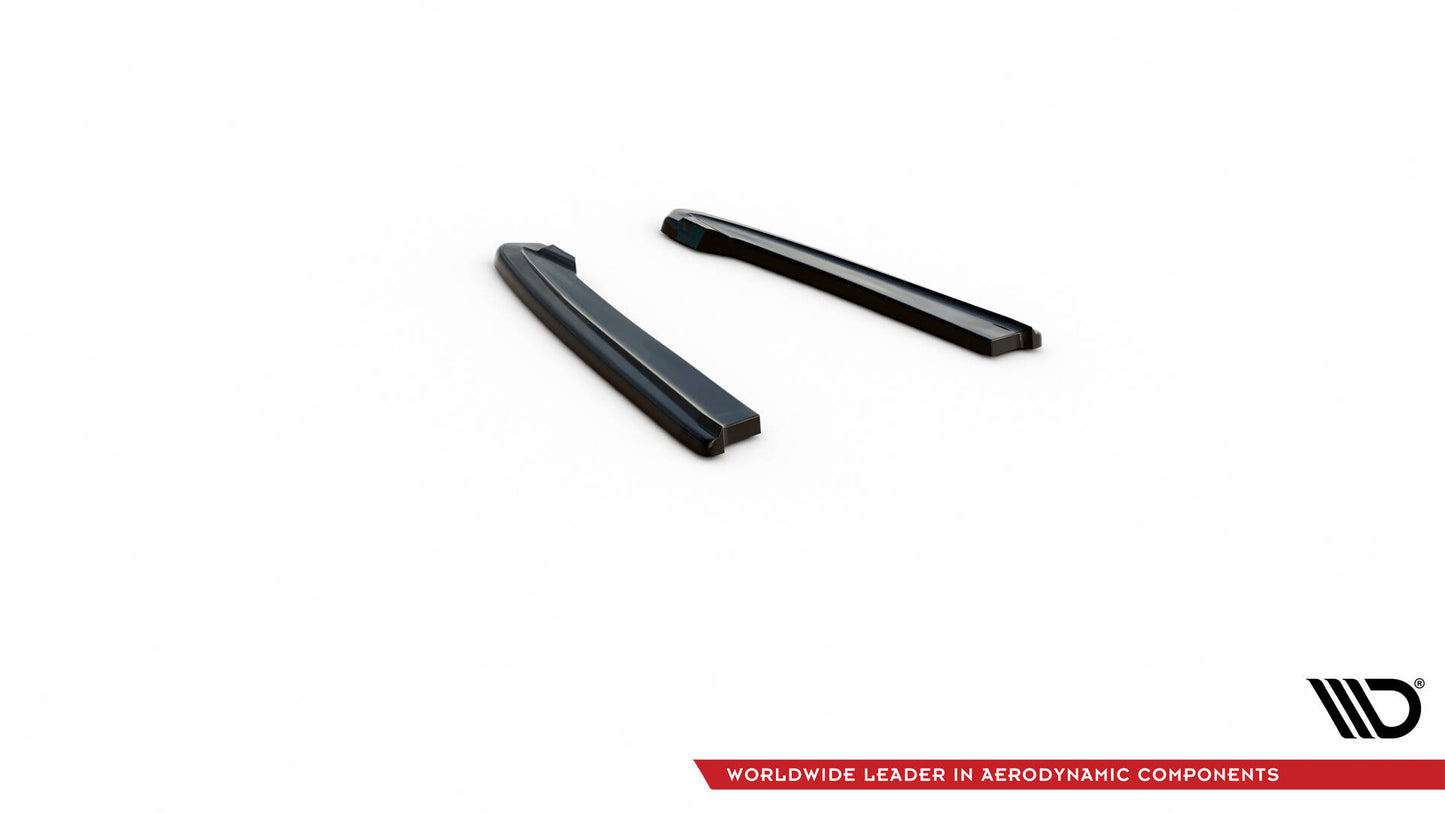 Heck Ansatz Flaps Diffusor für Audi RS4 B9 / B9 Facelift schwarz Hochglanz