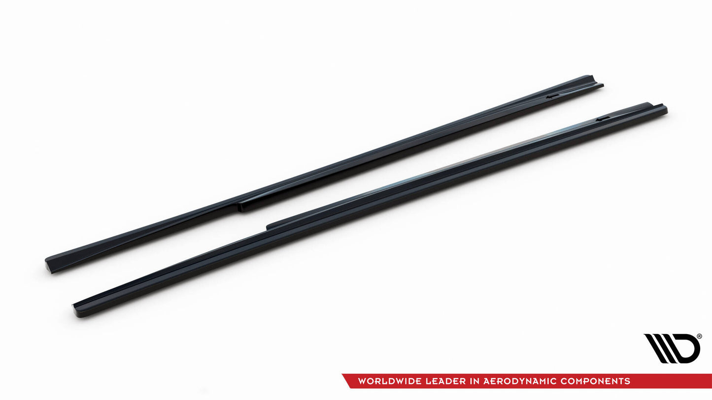 Seitenschweller Ansatz für Mercedes-Benz S Long W222 schwarz Hochglanz