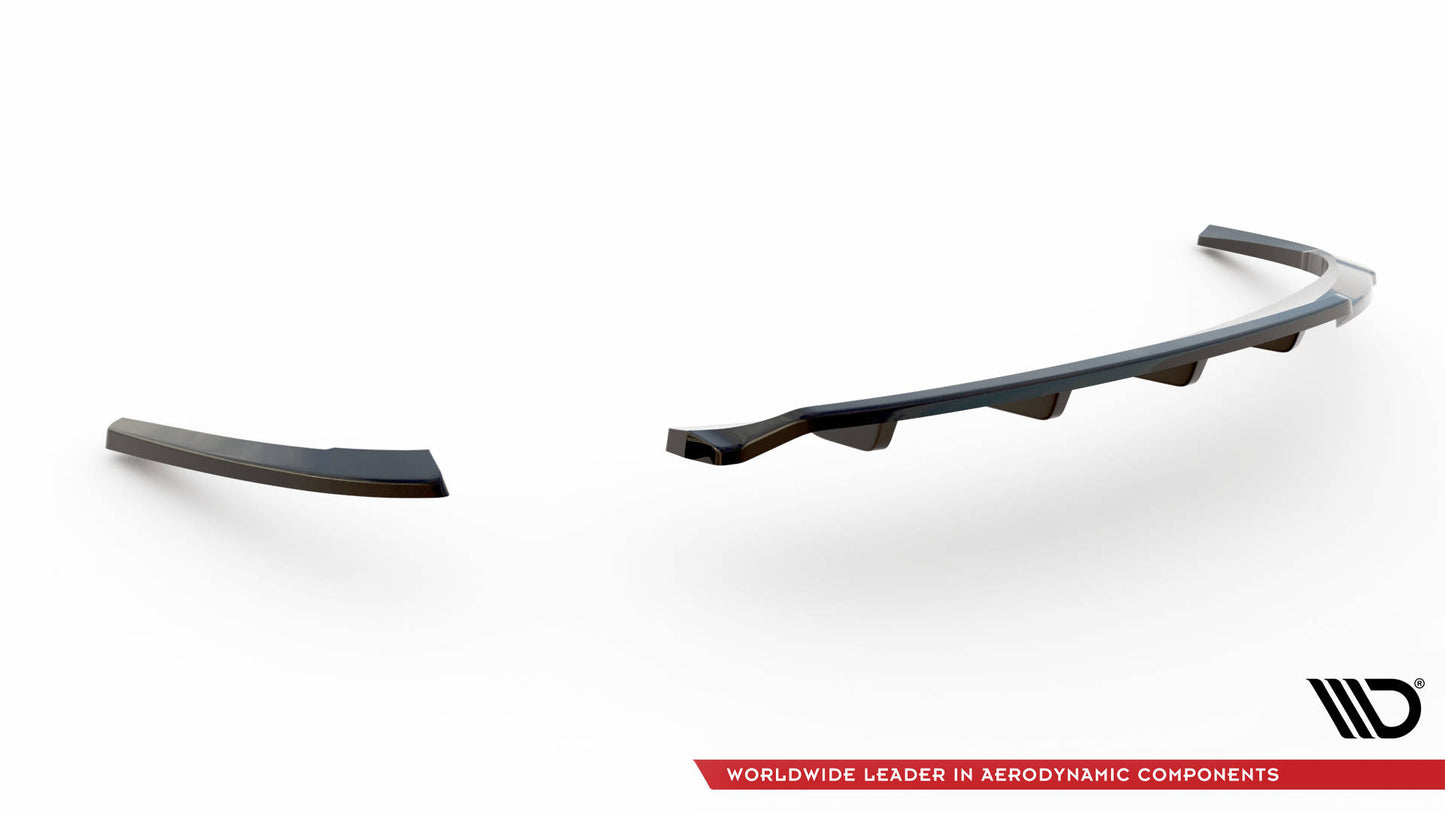 Mittlerer Cup Diffusor DTM Look Heck Ansatz für Audi A5 Coupe 8T Facelift schwarz Hochglanz