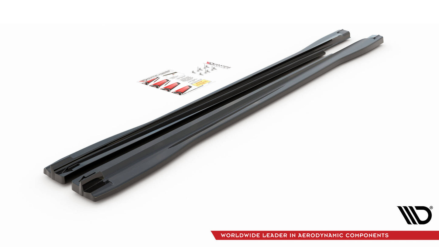 Seitenschweller Ansatz V.2 für Audi Q3 S-Line / RSQ3 F3 schwarz Hochglanz