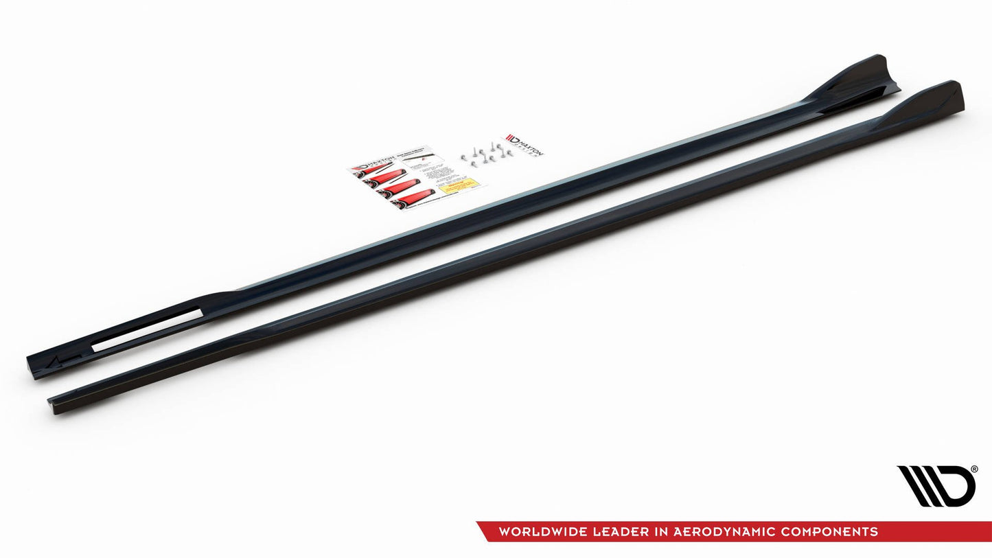 Seitenschweller Ansatz V.2 für BMW 4er M-Paket / M440i G22 / G23 / G22 Facelift / G23 Facelift schwarz Hochglanz