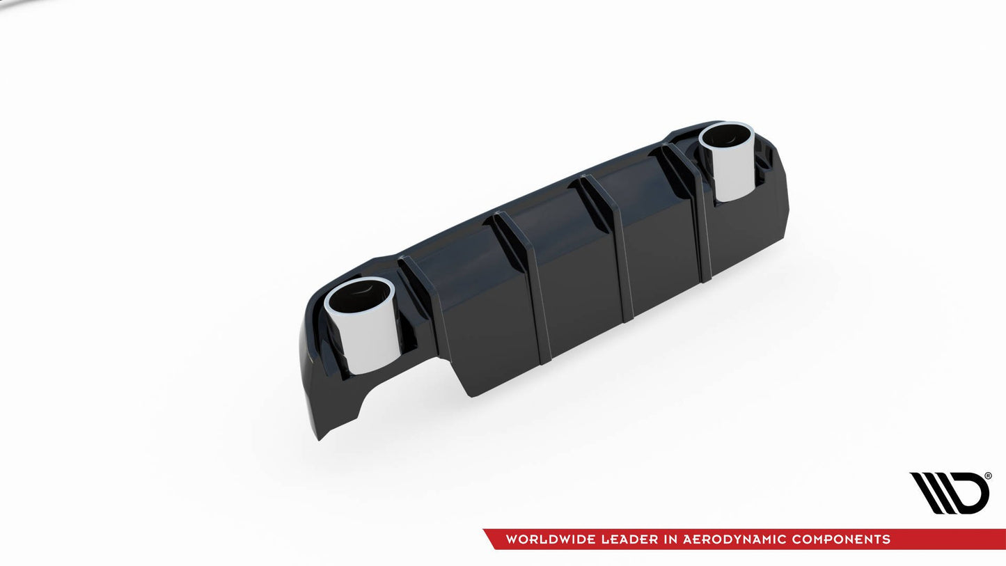 Diffusor Heck Ansatz + Endrohre für Peugeot 308 SW Mk2